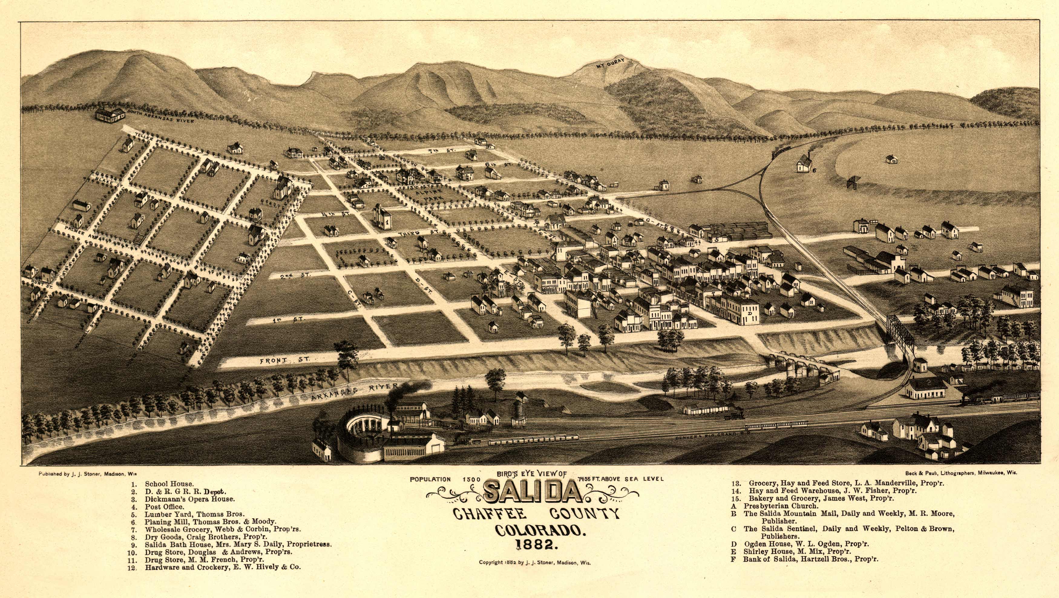Bird's Eye View of Salida