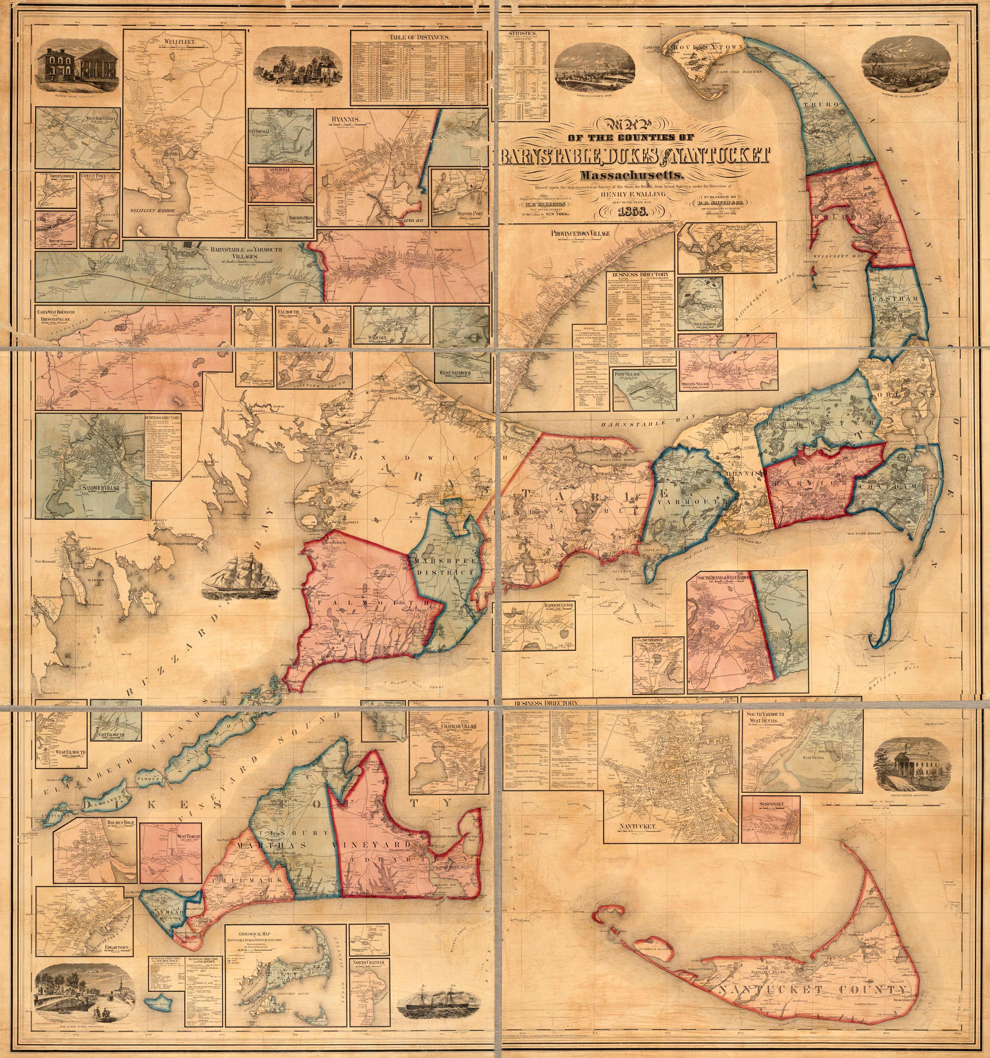 Map of the Counties of Barnstable