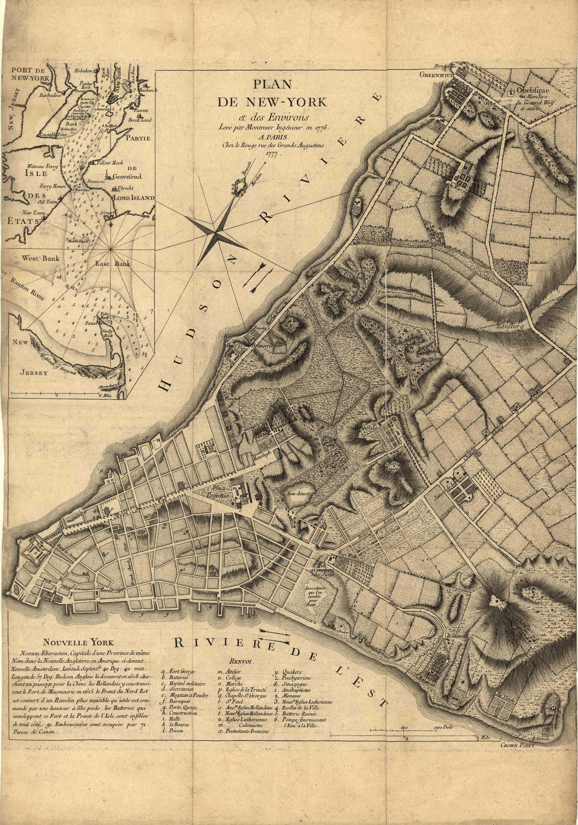 Plan de New-York et des environs