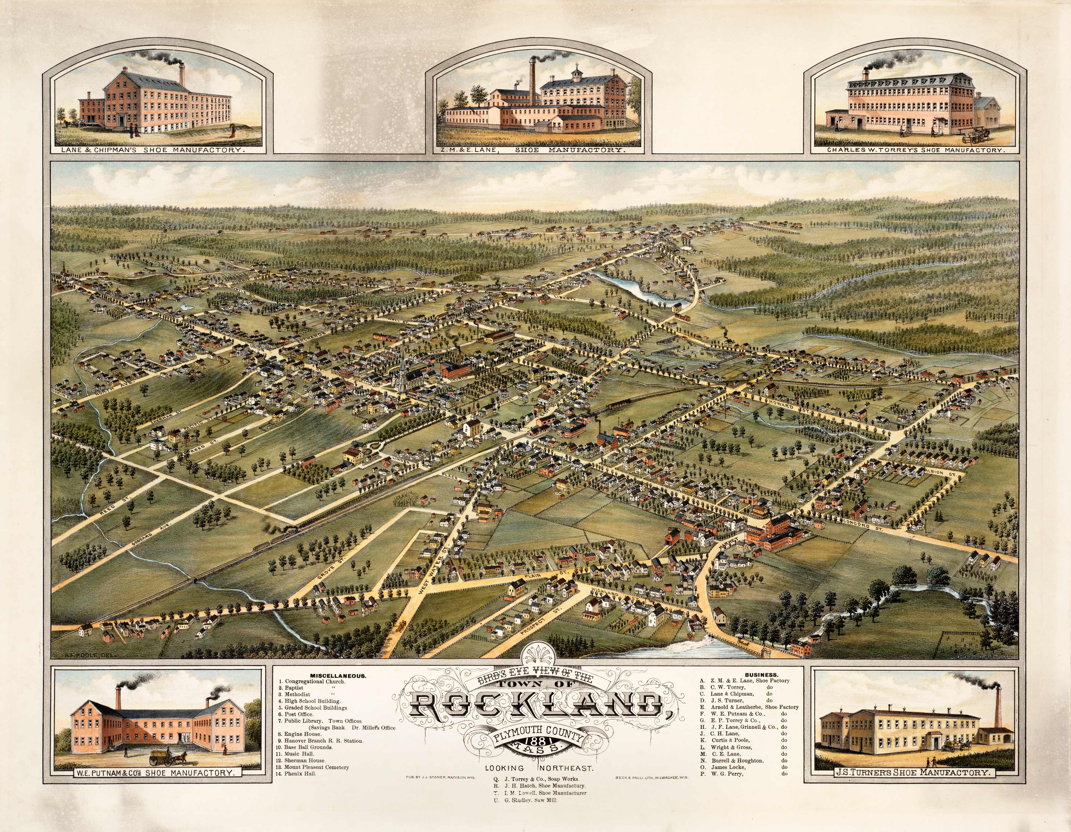 Bird's-Eye View of the Town of Rockland