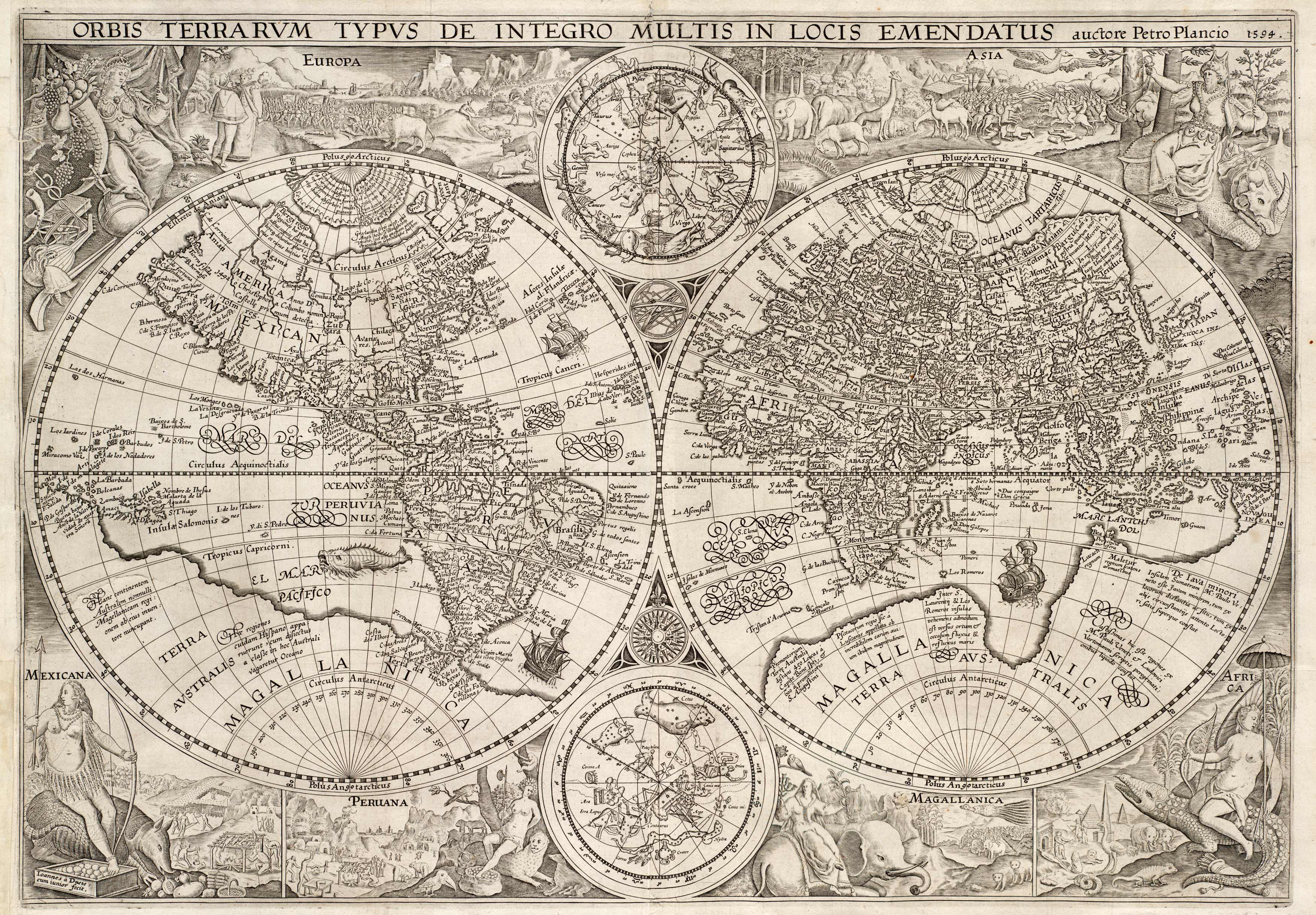 Orbis Terrarum Typus de Intwgro Multis in Locis Emendatus