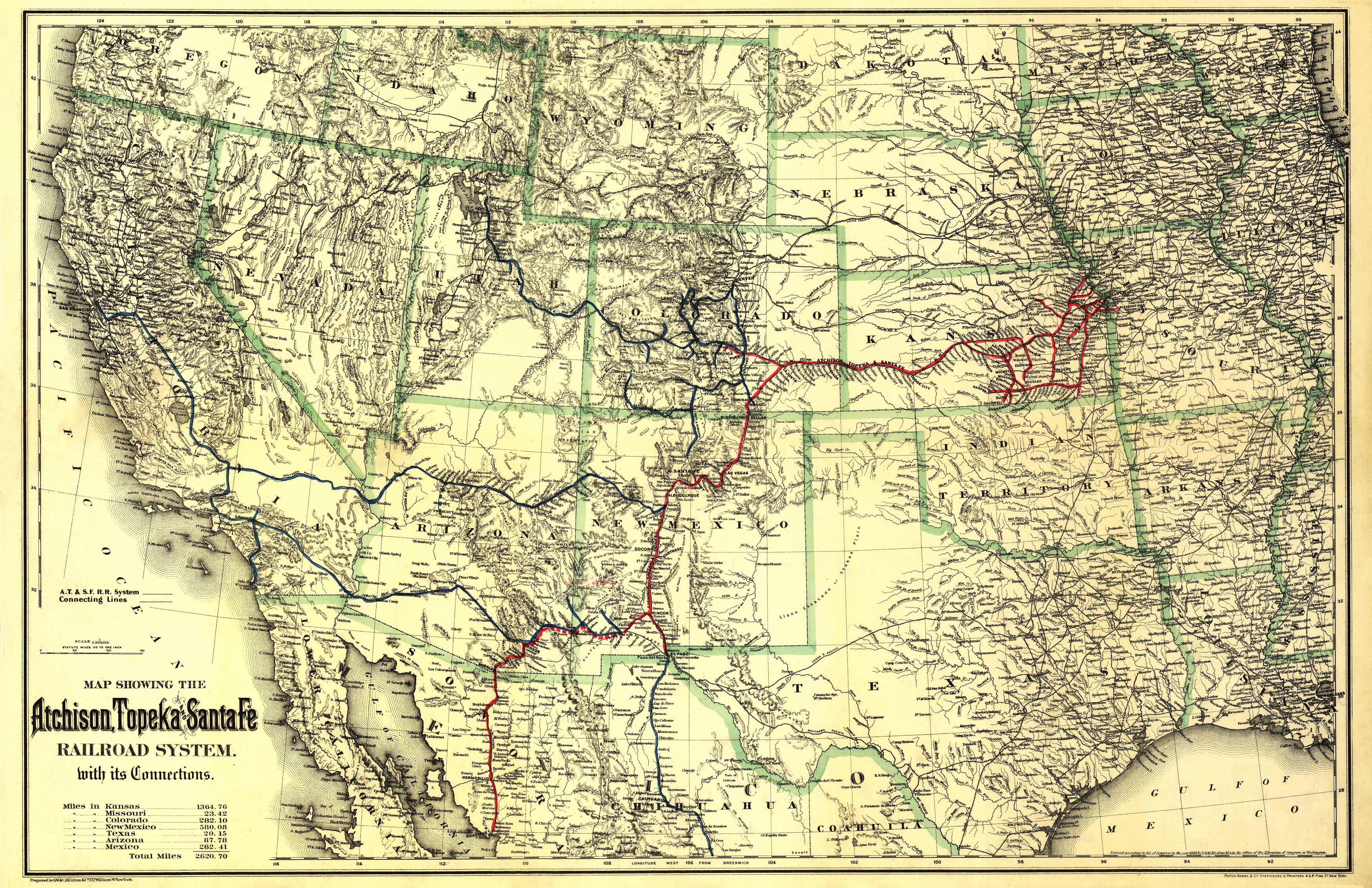 Map Showing the Atchison Map Showing the Atchison