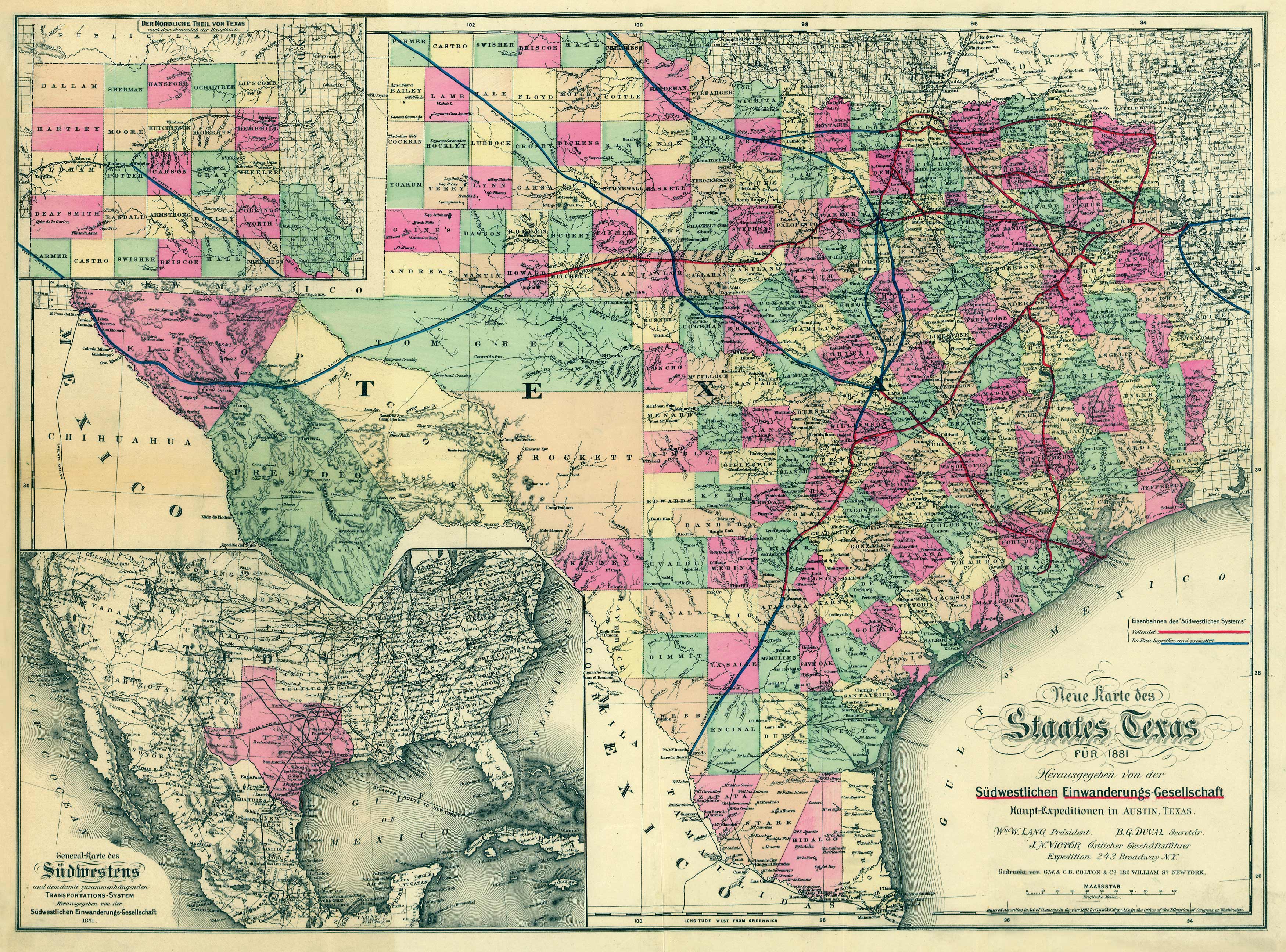 Neue Karte De Staates Texas