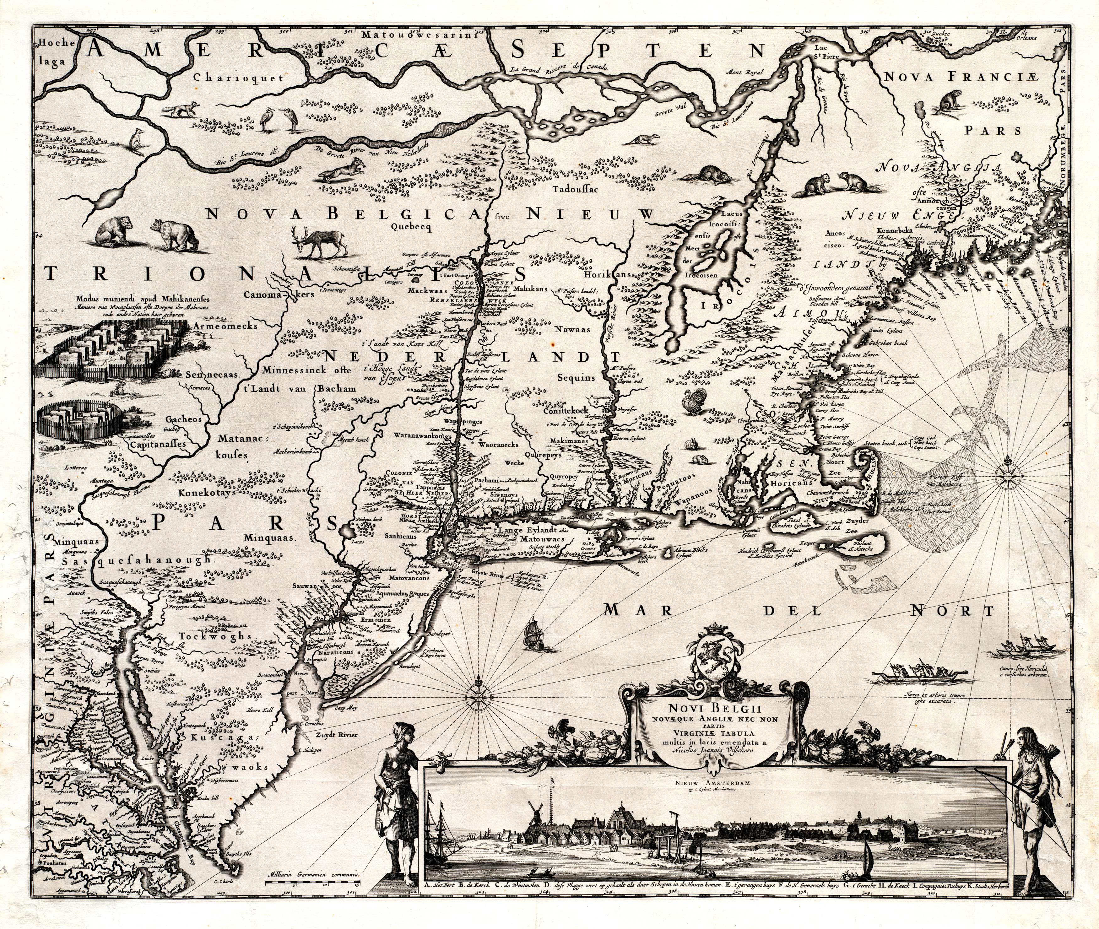 Novi Belgii Nov�que Angli� nec non partis Virgini� tabula Novi Belgii Nov�que Angli� nec non partis Virgini� tabula