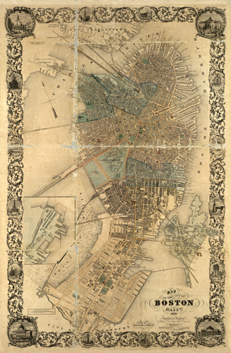 Map of the city of Boston