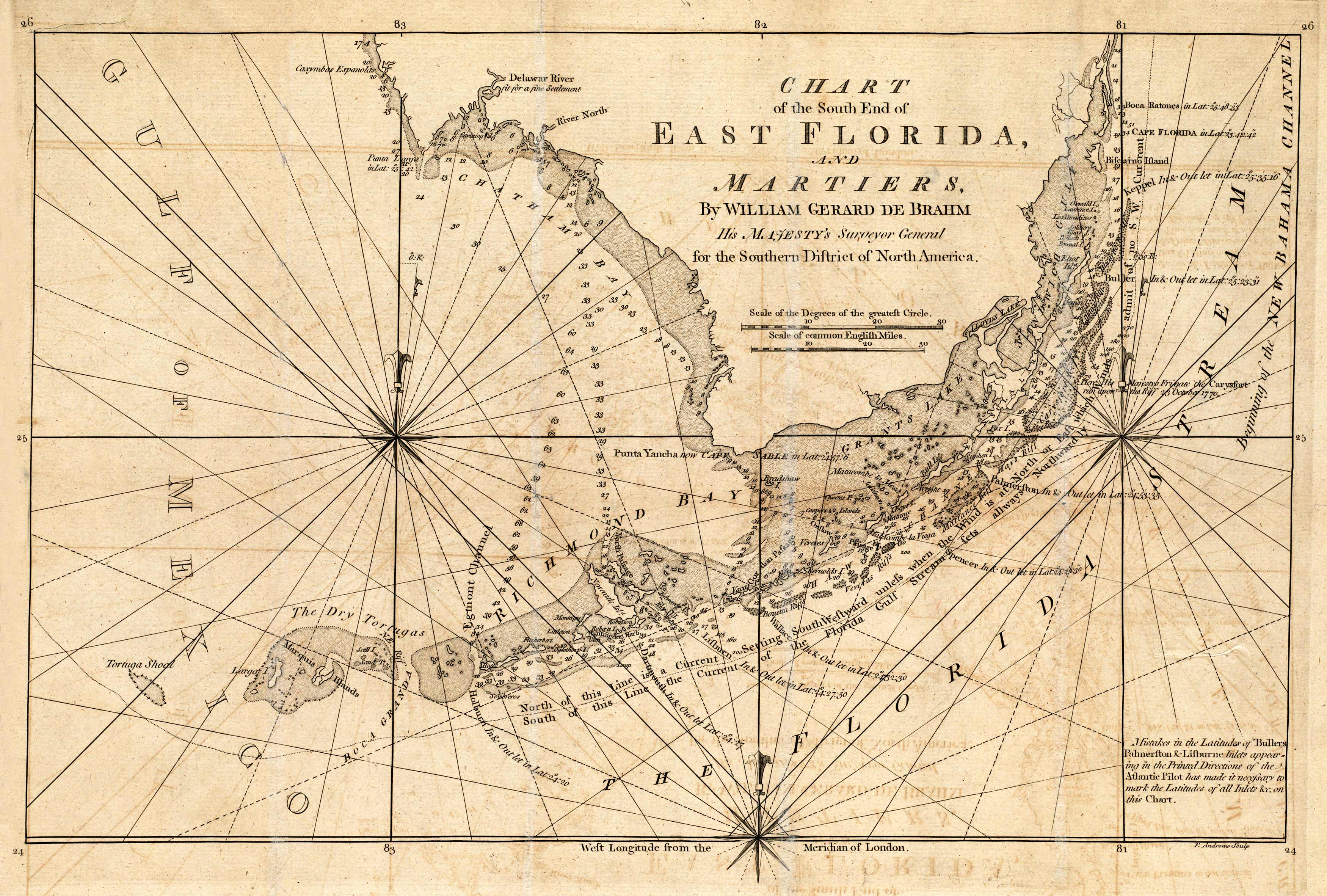 Chart of the South End of East Florida