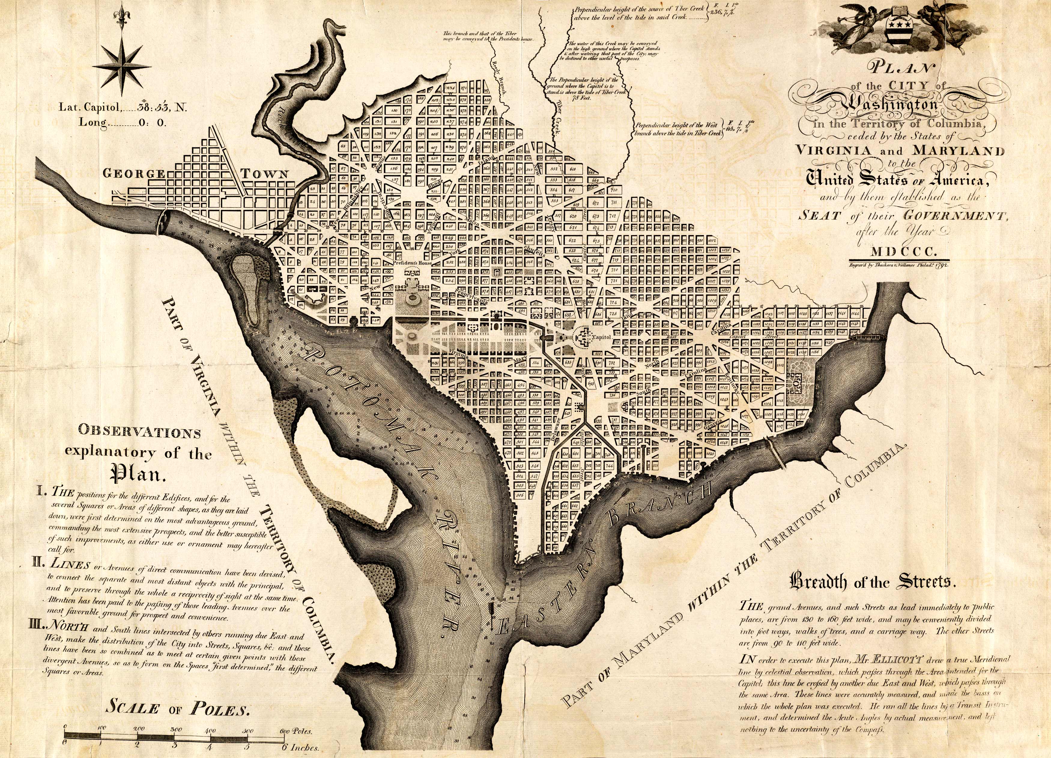 Plan of the city of Washington in the territory of Columbia