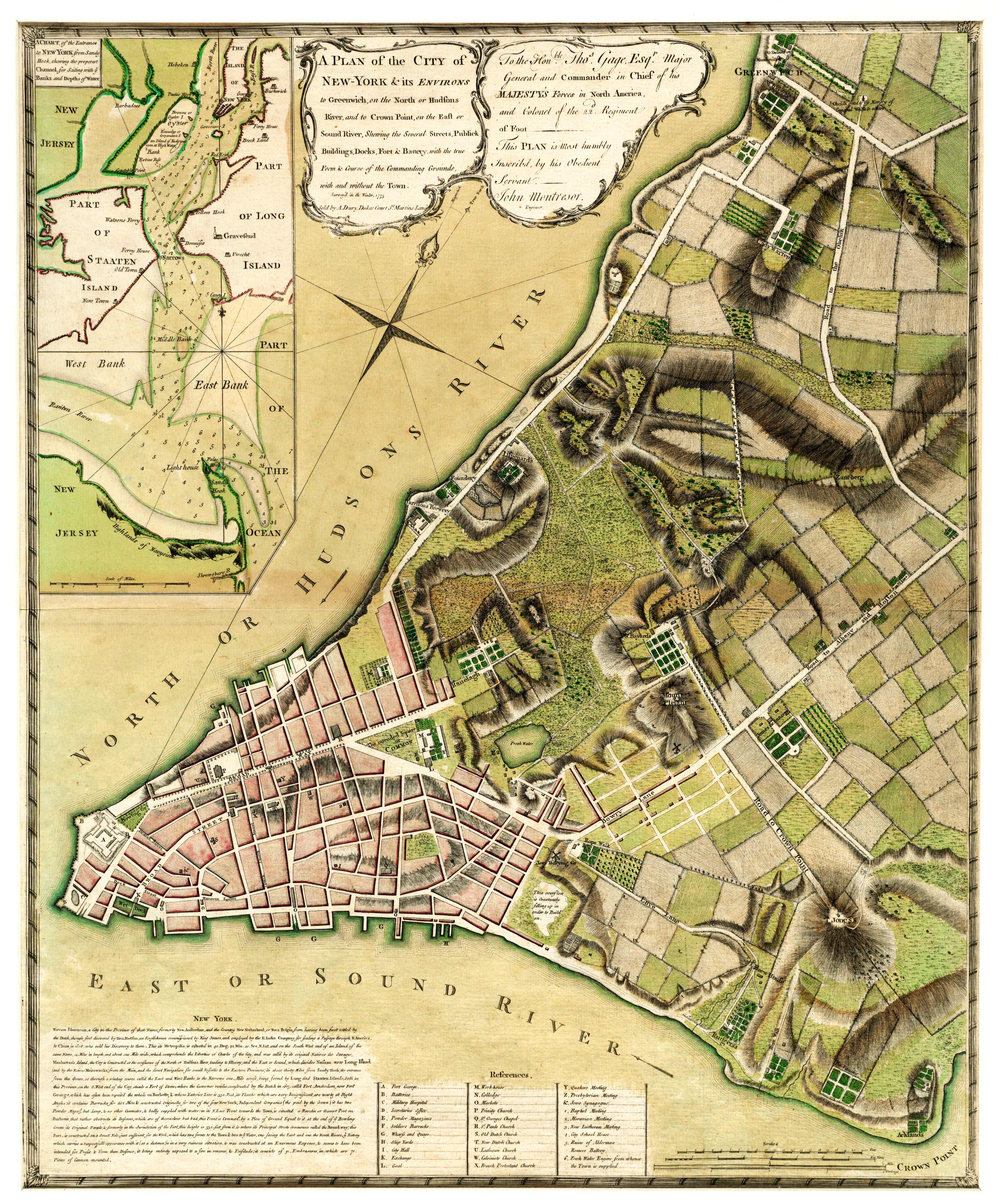 A Plan of the City of New-York & its Environs to Greenwich A Plan of the City of New-York & its Environs to Greenwich