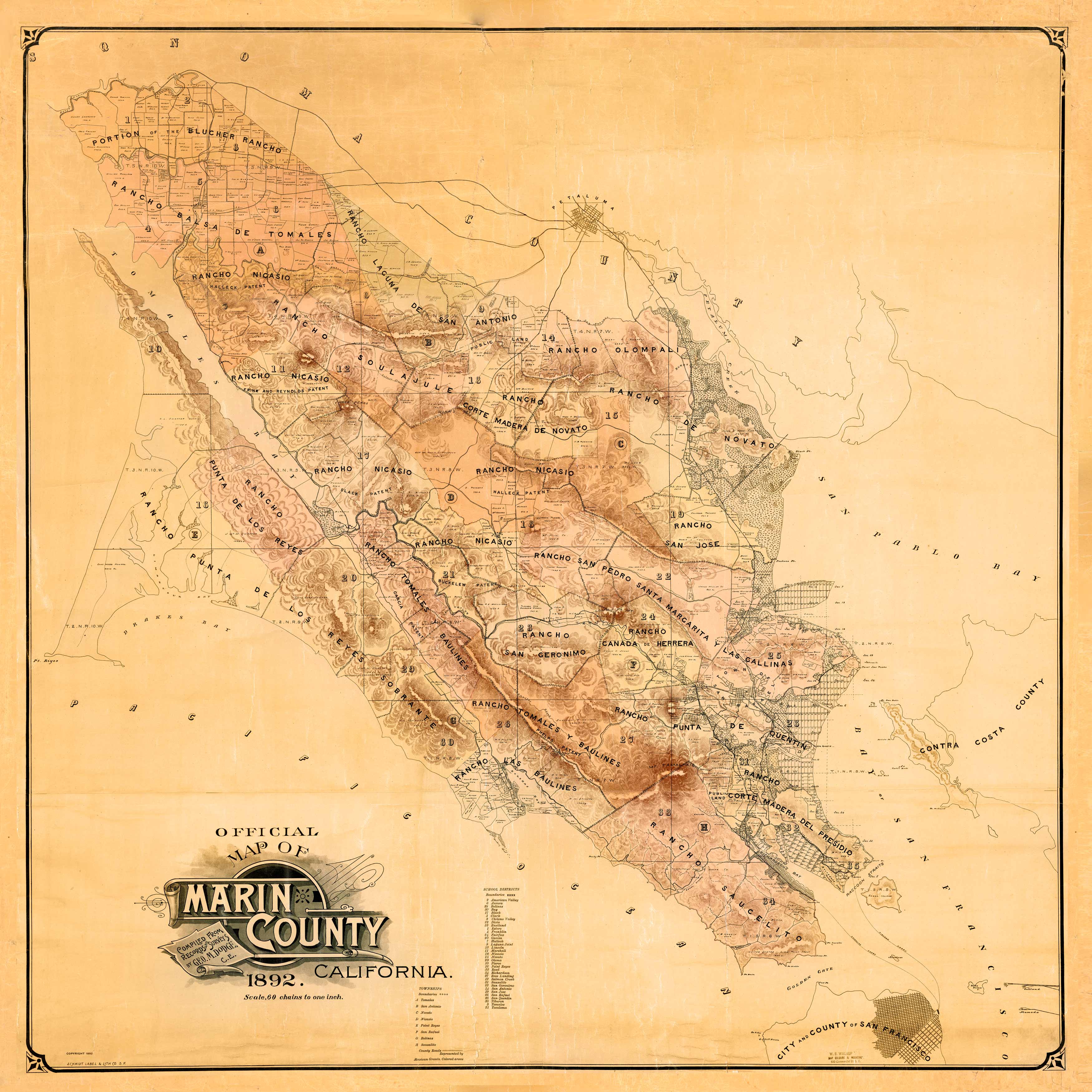 Official Map of Marin County Official Map of Marin County