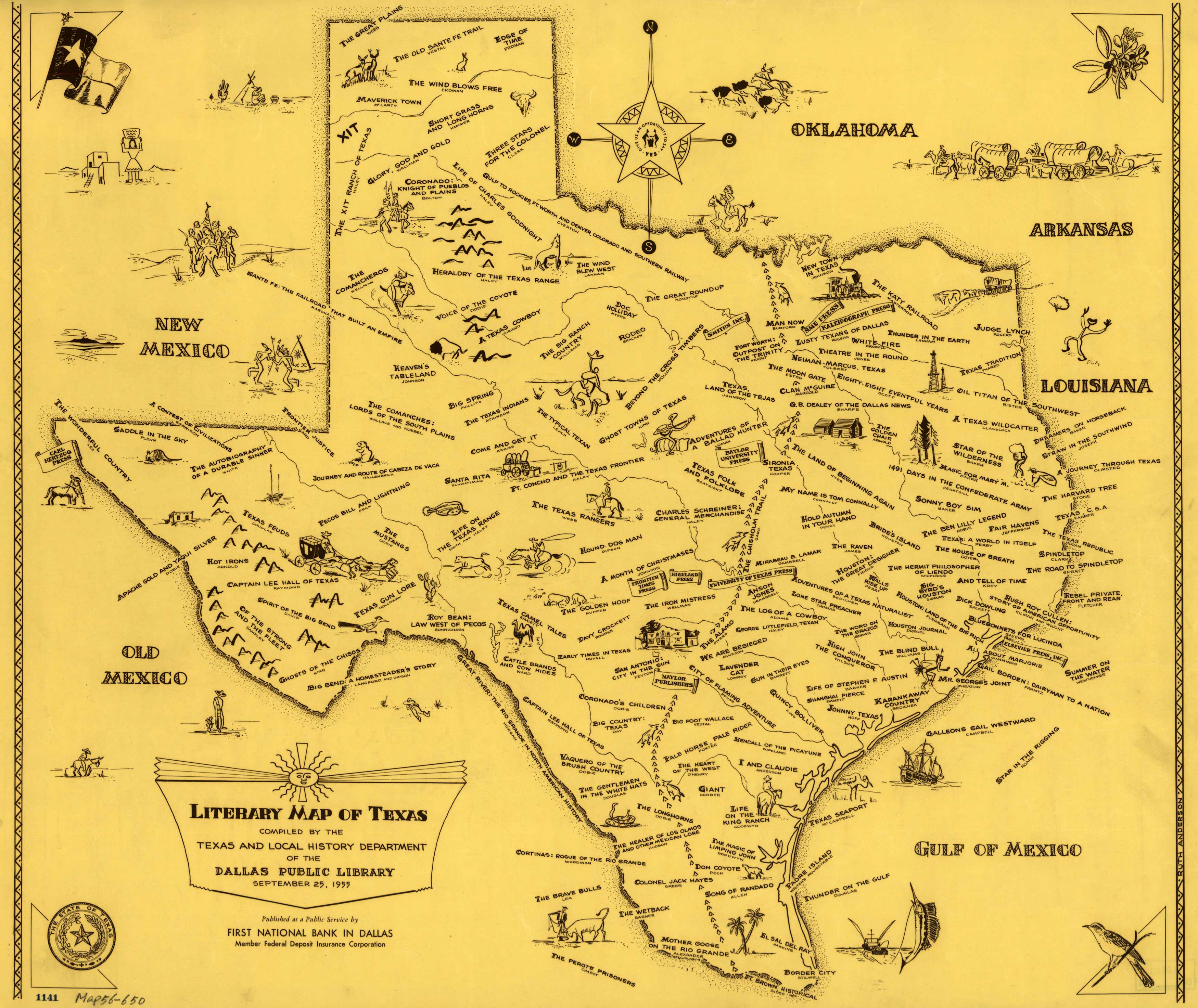 Literary Map of Texas Literary Map of Texas