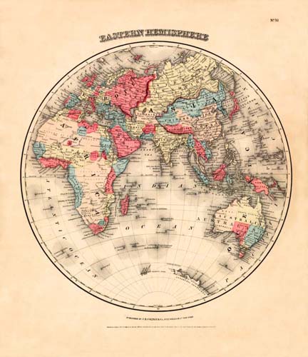 Old World map by Joseph Colton