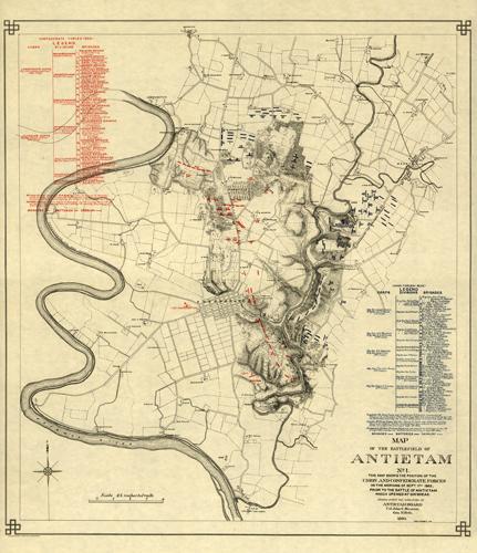 Map of the Battlefield of Antietam Map of the Battlefield of Antietam