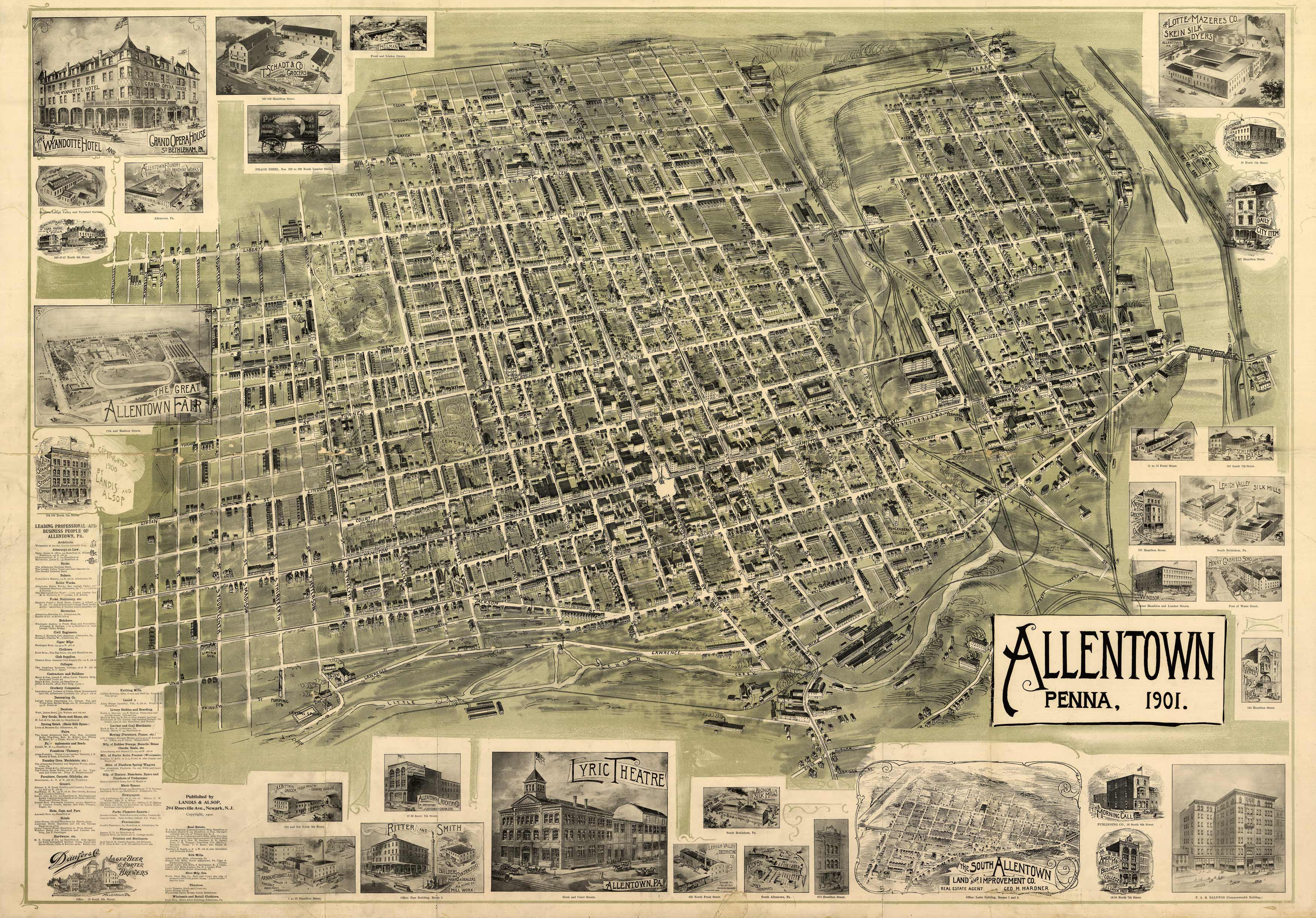 Bird's-eye View of Allentown