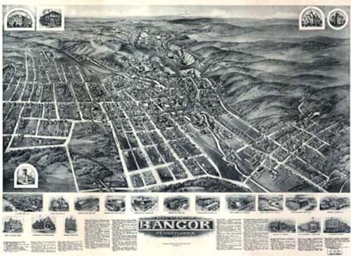 Bird's-eye View of Bangor
