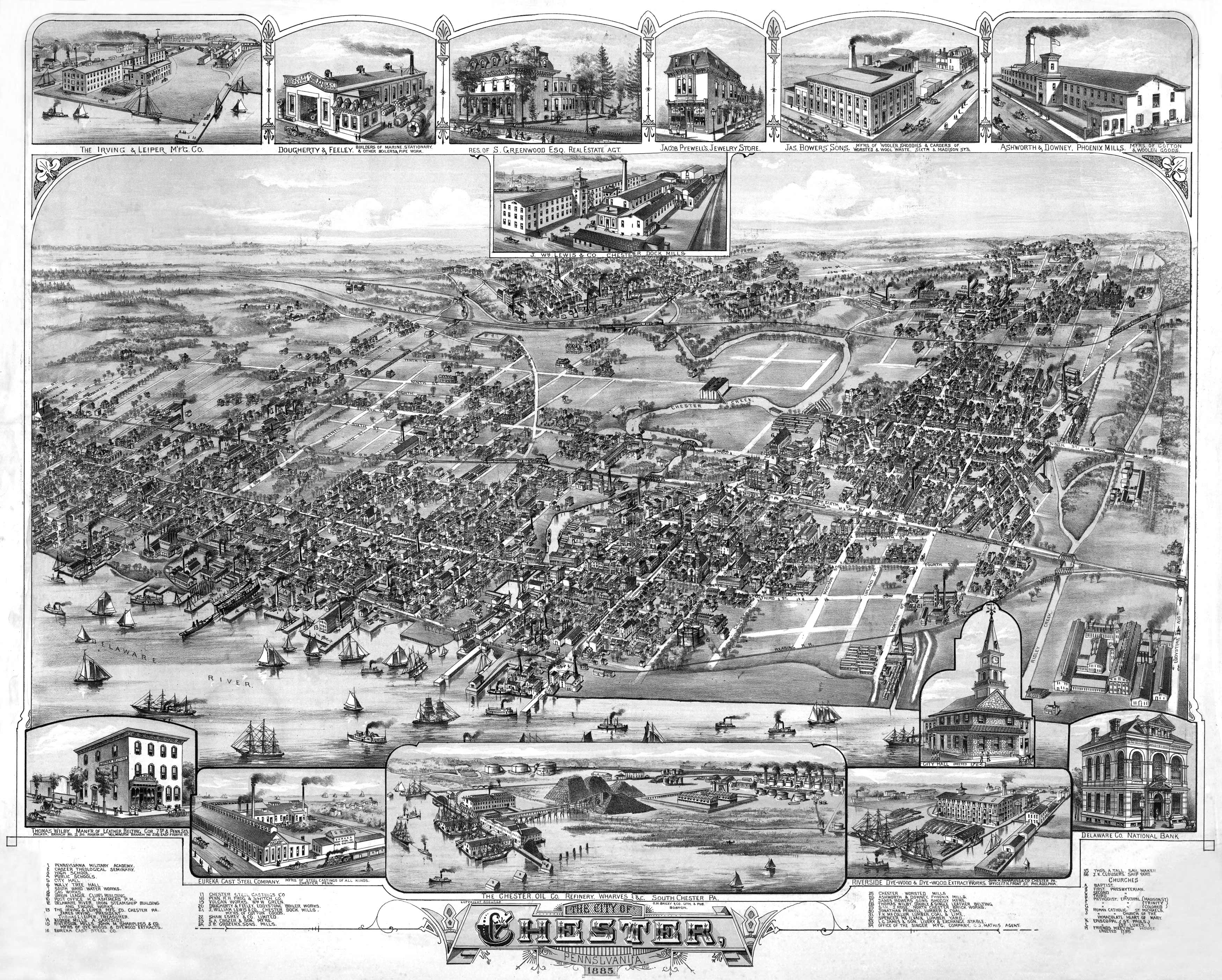 Bird's-eye View of Chester