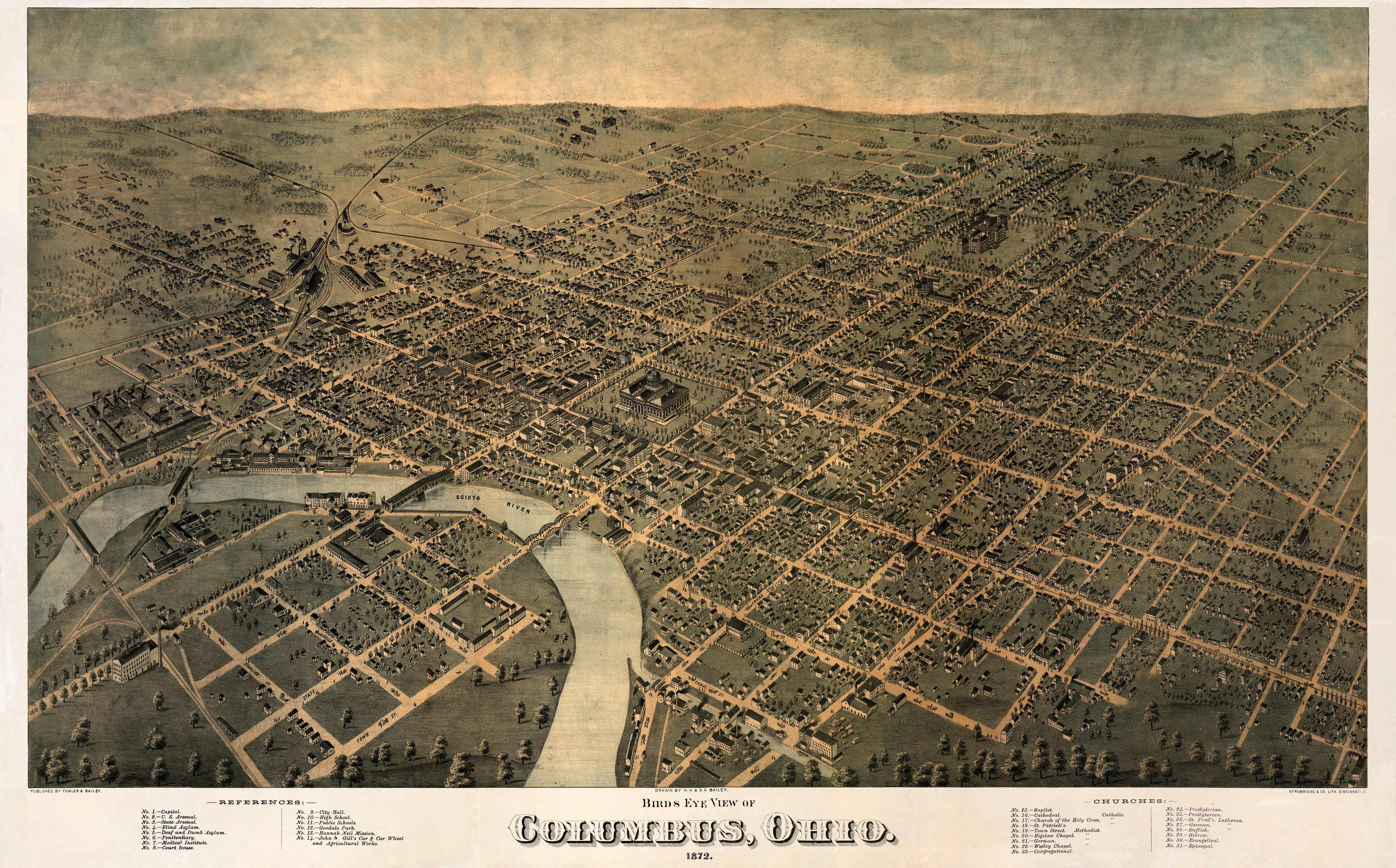 Bird's-eye View of Columbus