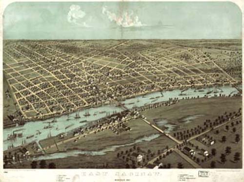 Bird's-eye View of Saginaw(East)
