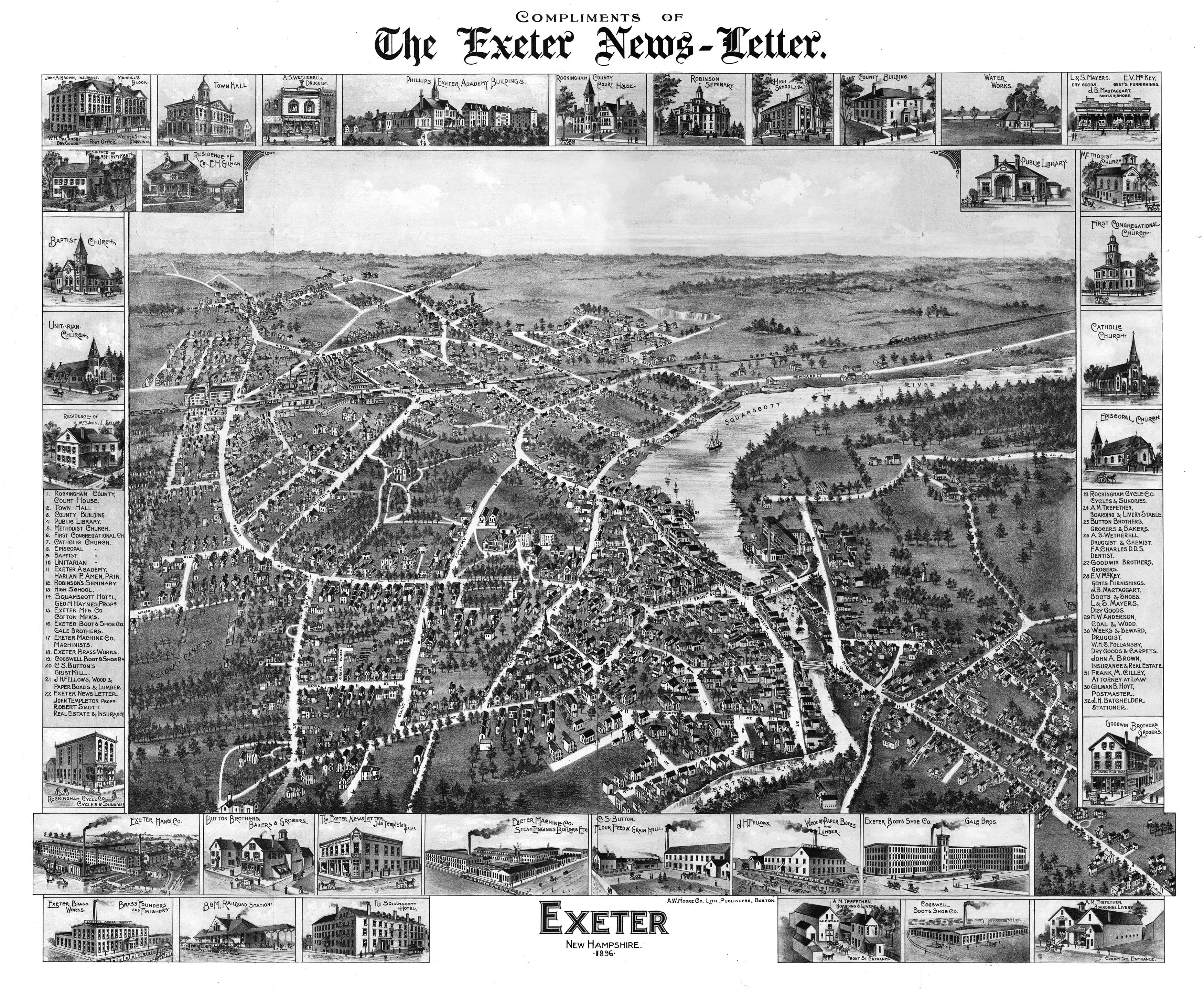 Bird's-eye View of Exeter