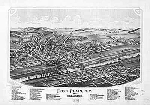Bird's-eye View of Fort Plain and Nelliston