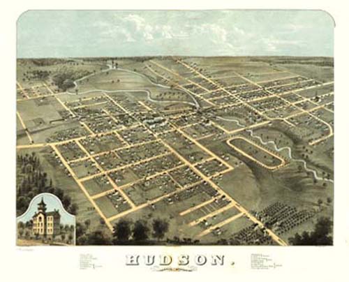 Bird's-eye View of Hudson