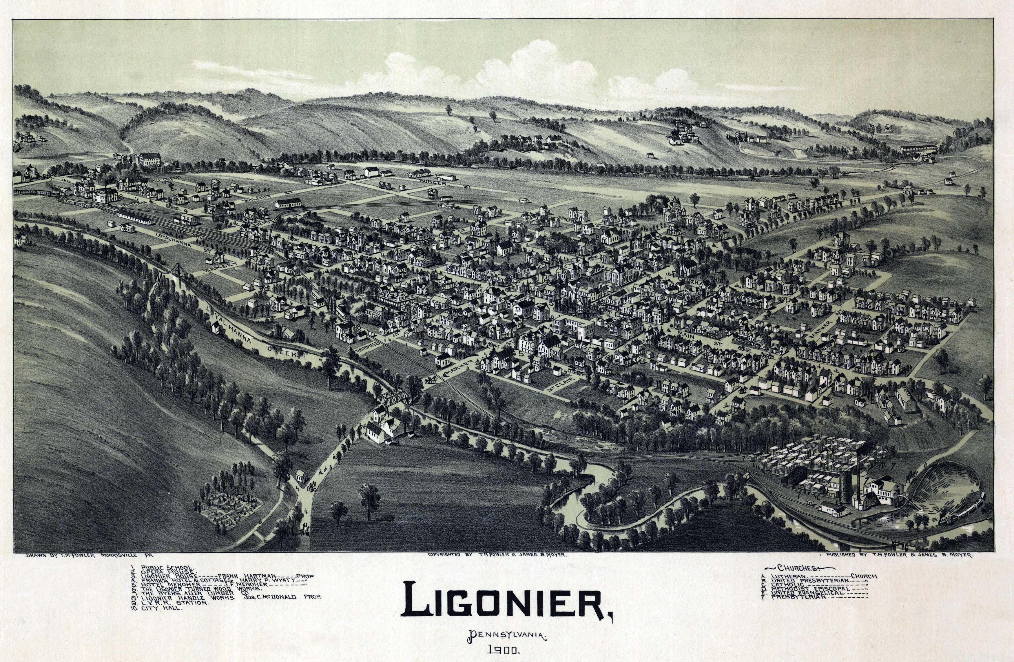 Bird's-eye View of Ligonier