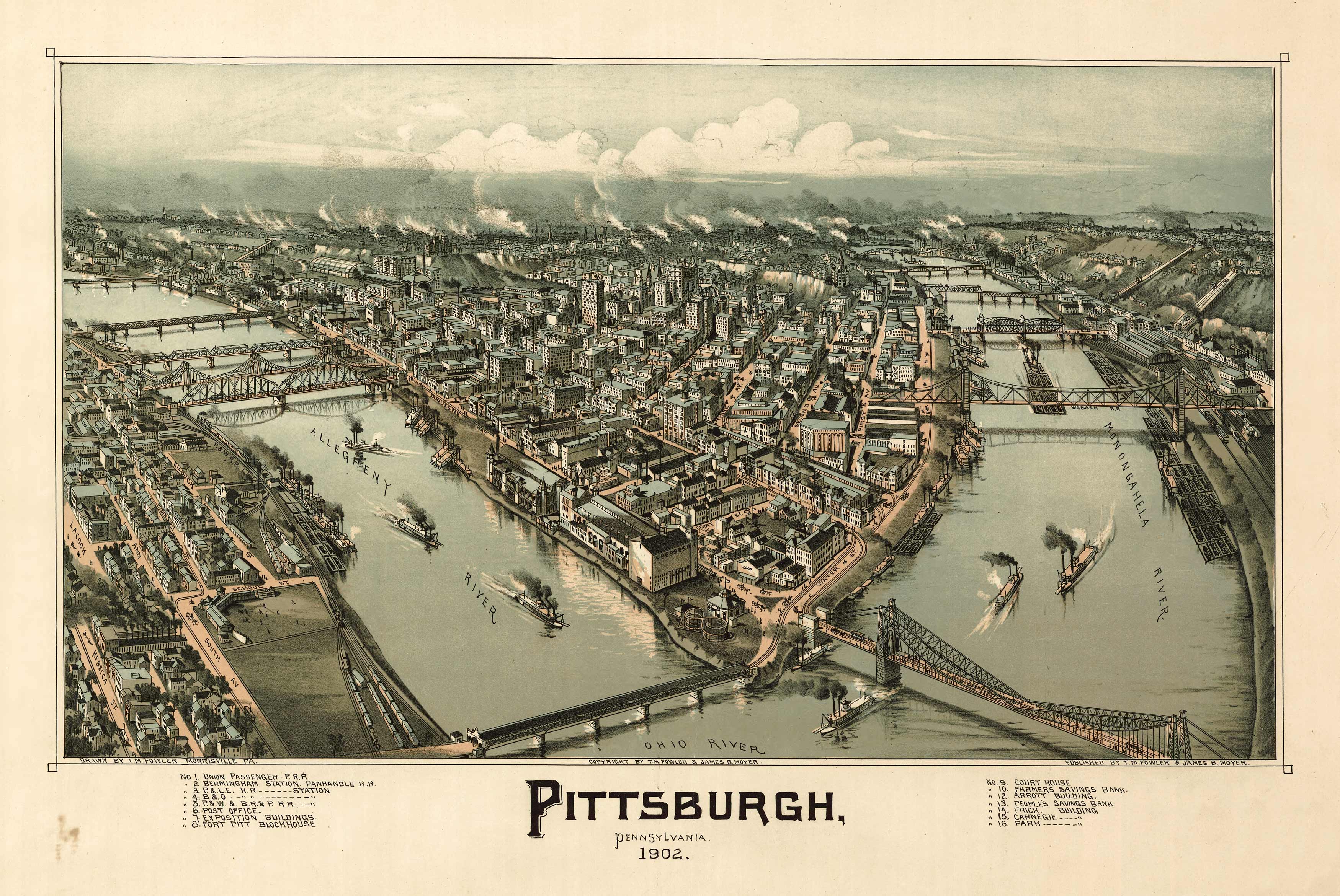 Bird's-eye View of Pittsburgh