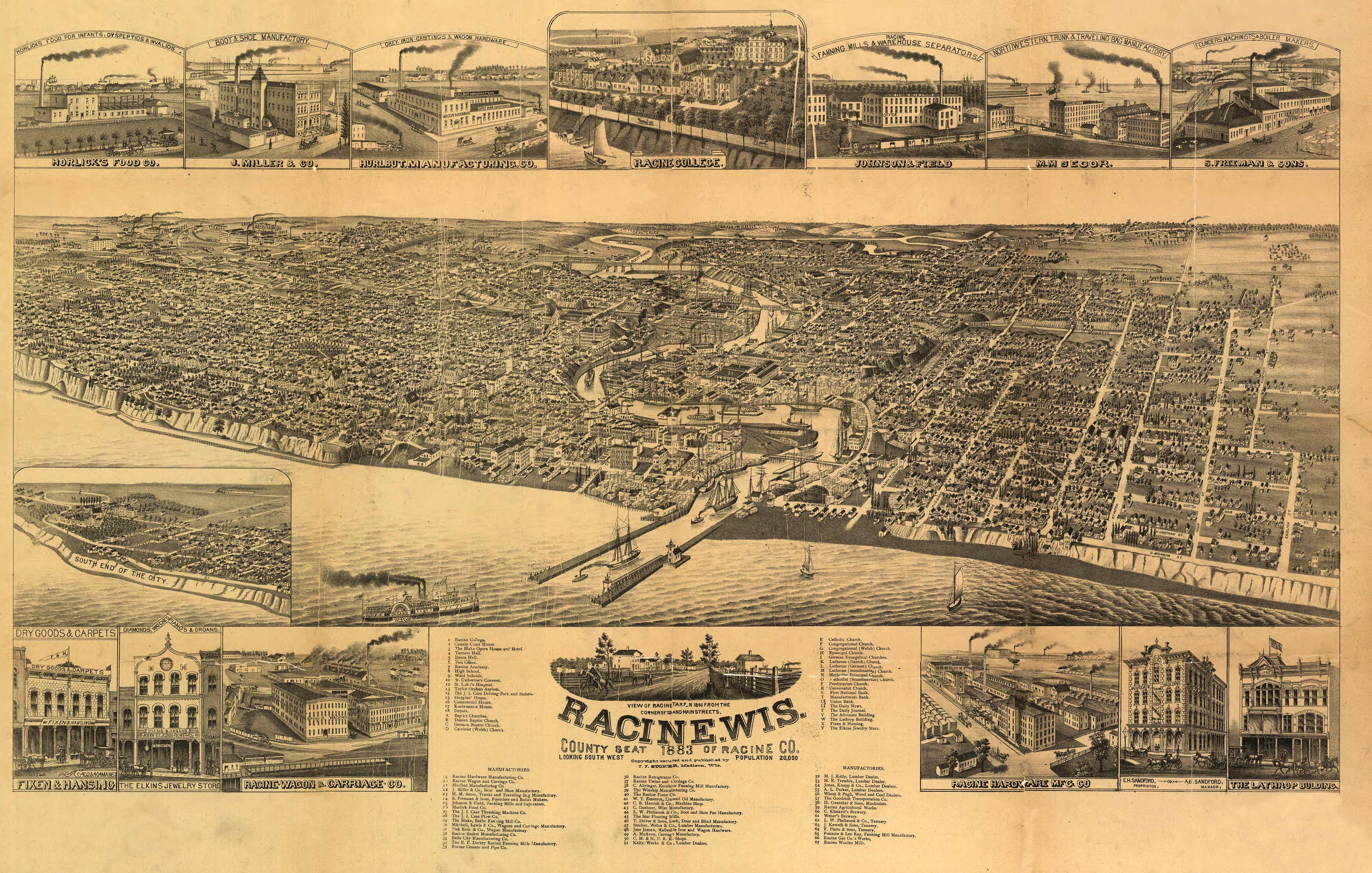Bird's-eye View of Racine