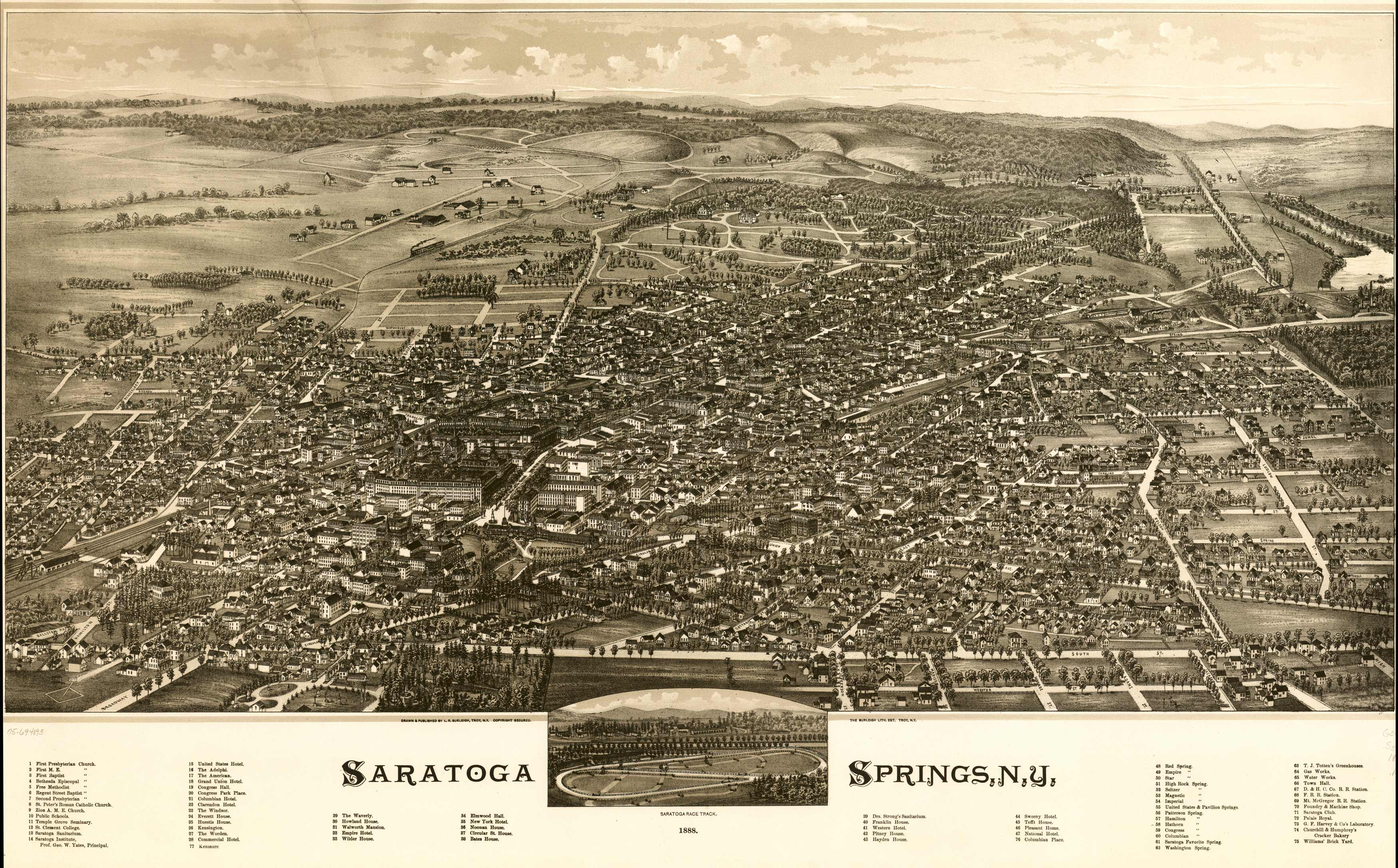 Bird's-eye View of Saratoga Springs