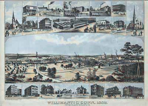 Bird's-eye View of Willimantic