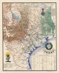 Sesquicentennial Map of Texas 1836-1986 (Texas Revolution 1835-1836)