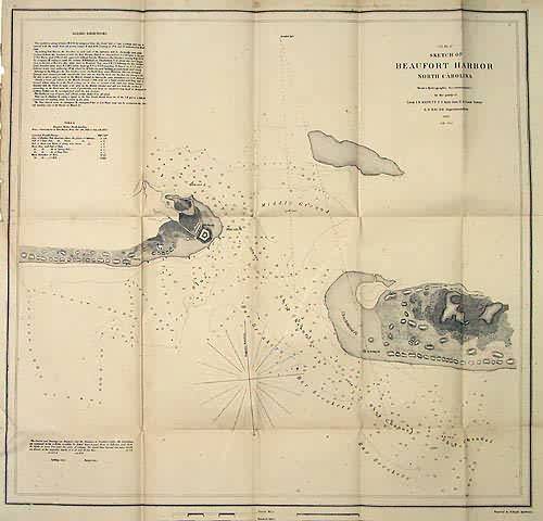 Sketch of Beaufort Harbor North Carolina