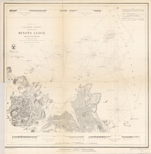 U.S. Coast Survey Minots Ledge Off Boston Harbor