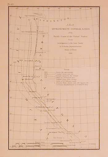 Approximate Cotidal Lines of the Pacific Coast of the United States