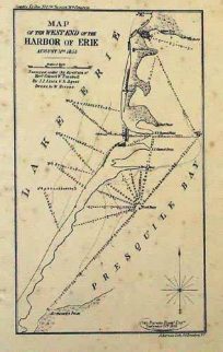 Map of the West End of the Harbor of Erie