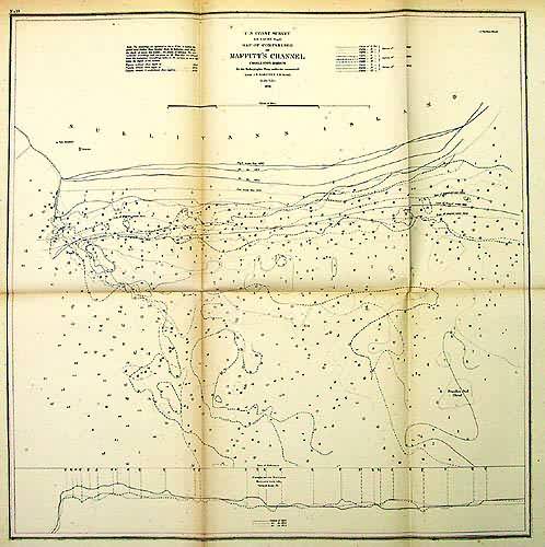 Map of Comparison of Maffitts Channel Charleston Harbor'