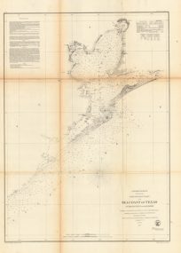 U.S Coast Survey Preliminary Chart of the Sea Coast of Texas in the Vicinity of Galveston
