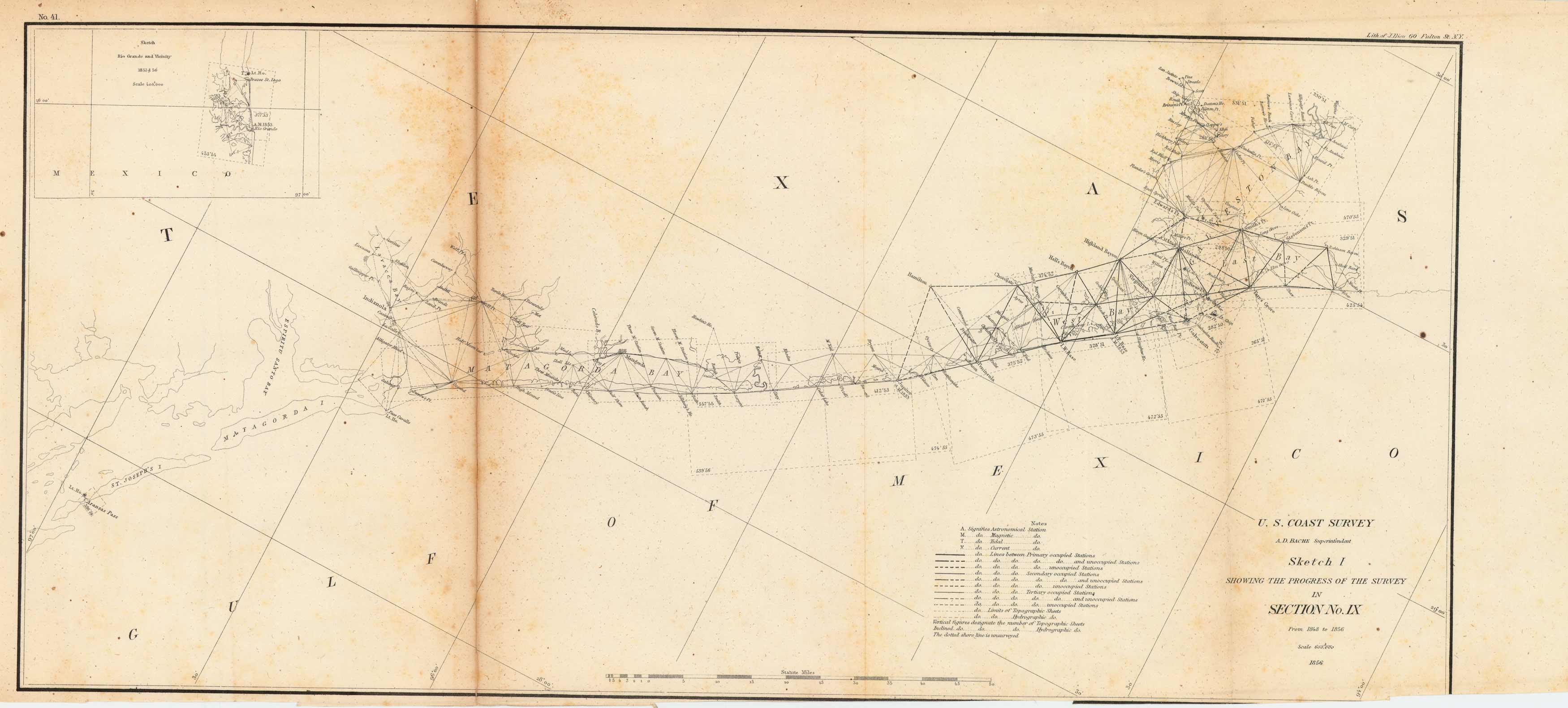 Antique Coastal Survey- Aransas Pass to Galveston Bay Antique Coastal Survey- Aransas Pass to Galveston Bay