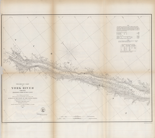 Preliminary Chart of York River Virginia From Kings Creek to West Point' Preliminary Chart of York River Virginia From Kings Creek to West Point'
