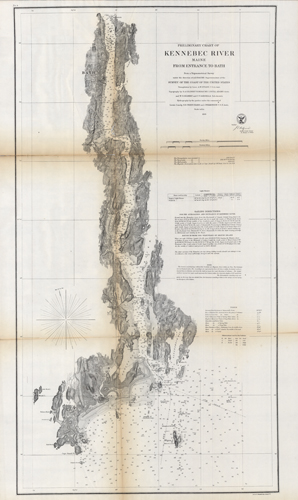 Preliminary Chart of Kennebec River Maine From Entrance to Bath