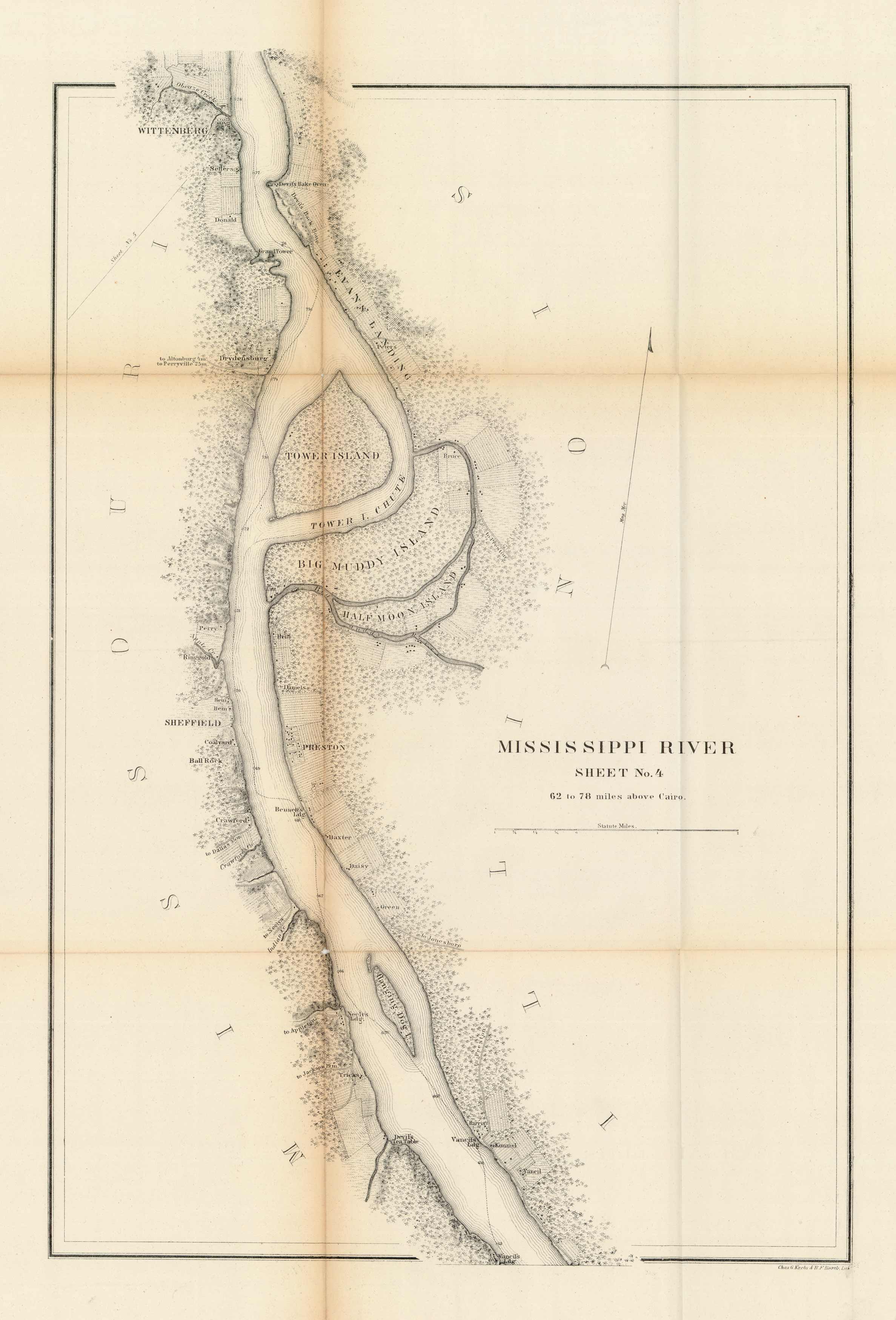 Mississippi River - Sheet No. 4 - 62 to 78 miles above Cairo