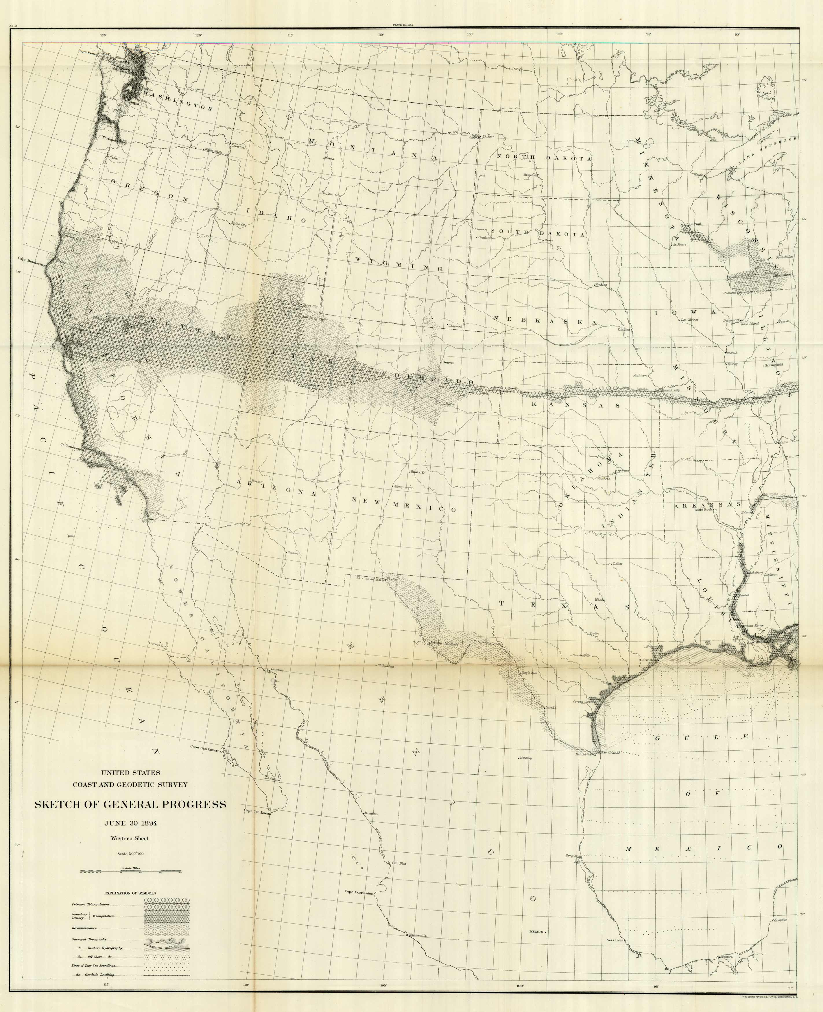 Sketch of General Progress - 1894 - Western Sheet
