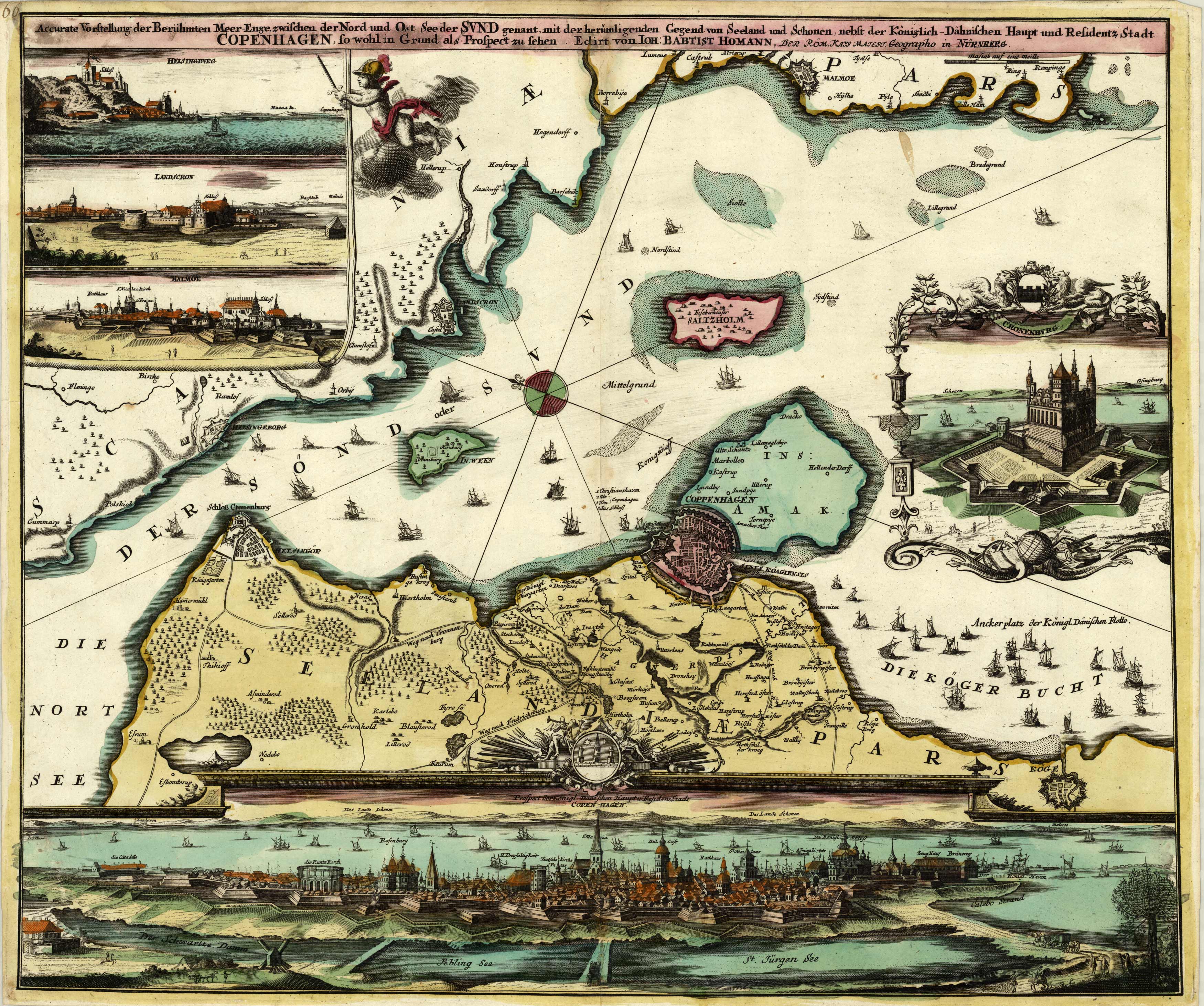 Accurate Vorstellung der Beruhmten Meer-Enge Zwischen der Nord... [Copenhagen]