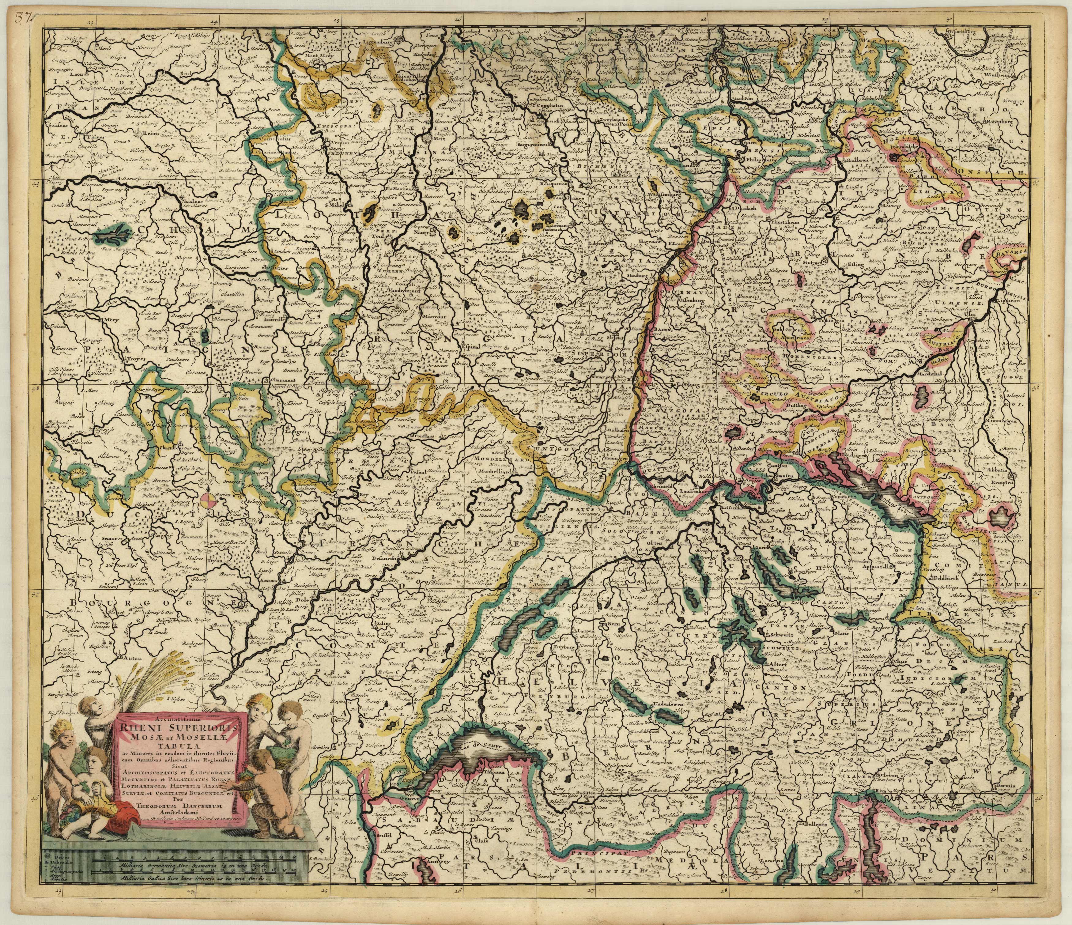 Accuratissima Rheni Superioris Mosae et Mosellae Tabula [Moselle]