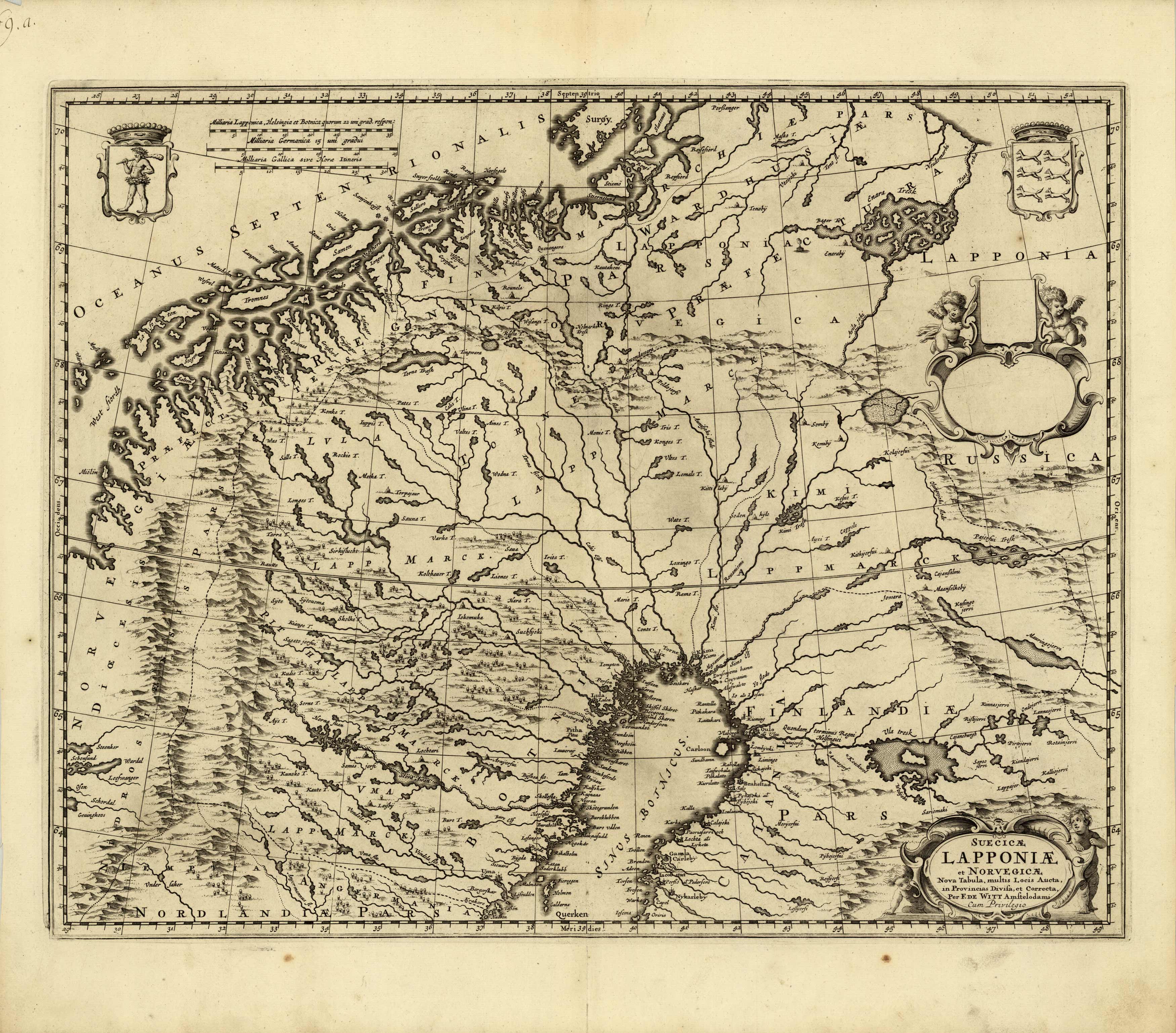 Suecicae Lapponiae et Norvegicae Nova Tabula. [Scandinavia]