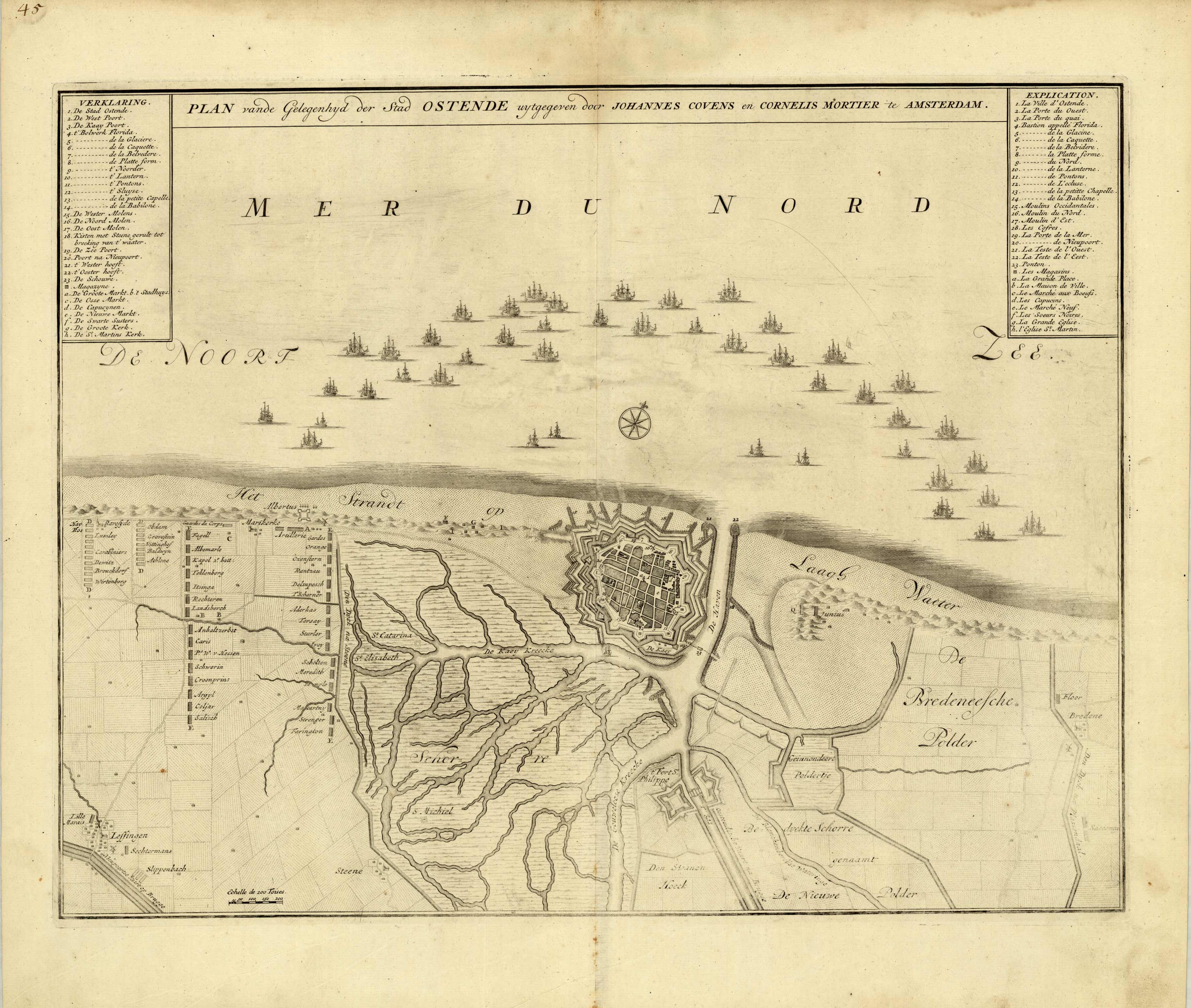 Plan vande gelegenhud der stad Ostende wytgegeven... [Ostende]
