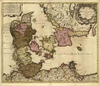 Le Royaume de Danemark Subdivise en ses Principales Provinces. [Denmark]