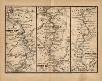 Map of the Ohio River from Pittsburg to Cincinnati