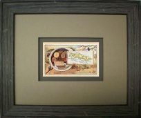FRAMED Arbuckles Coffee Card of Cuba'