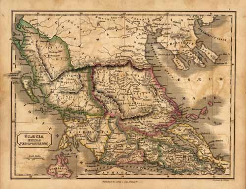 Graecia Extra Peloponnesum. (Ancient Greece Outside of Peloponnese)