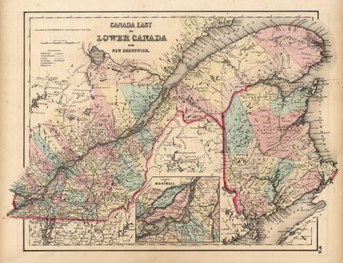 Canada East or Lower Canada and New Brunswick